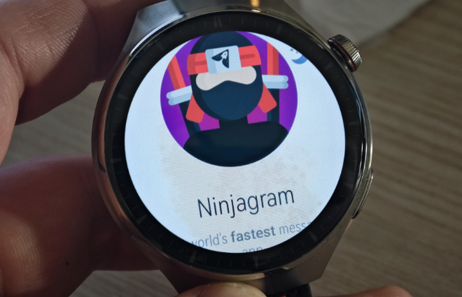 Ninjagram for Telegram also works on smartwatches